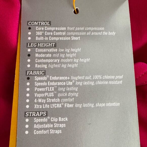 Speedo Women’s One Piece Swimsuit Pink Fuchsia Rose 12 NWT - Picture 9 of 9